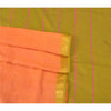 Sanskriti Vintage Peach Indian Sarees Cotton Silk Woven Sari Craft 5 Yard Sustainable Fabric