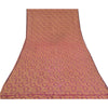 Sanskriti Vintage Purple Sarees Pure Organza Silk Hand Beaded Woven Sari Sustainable Fabric