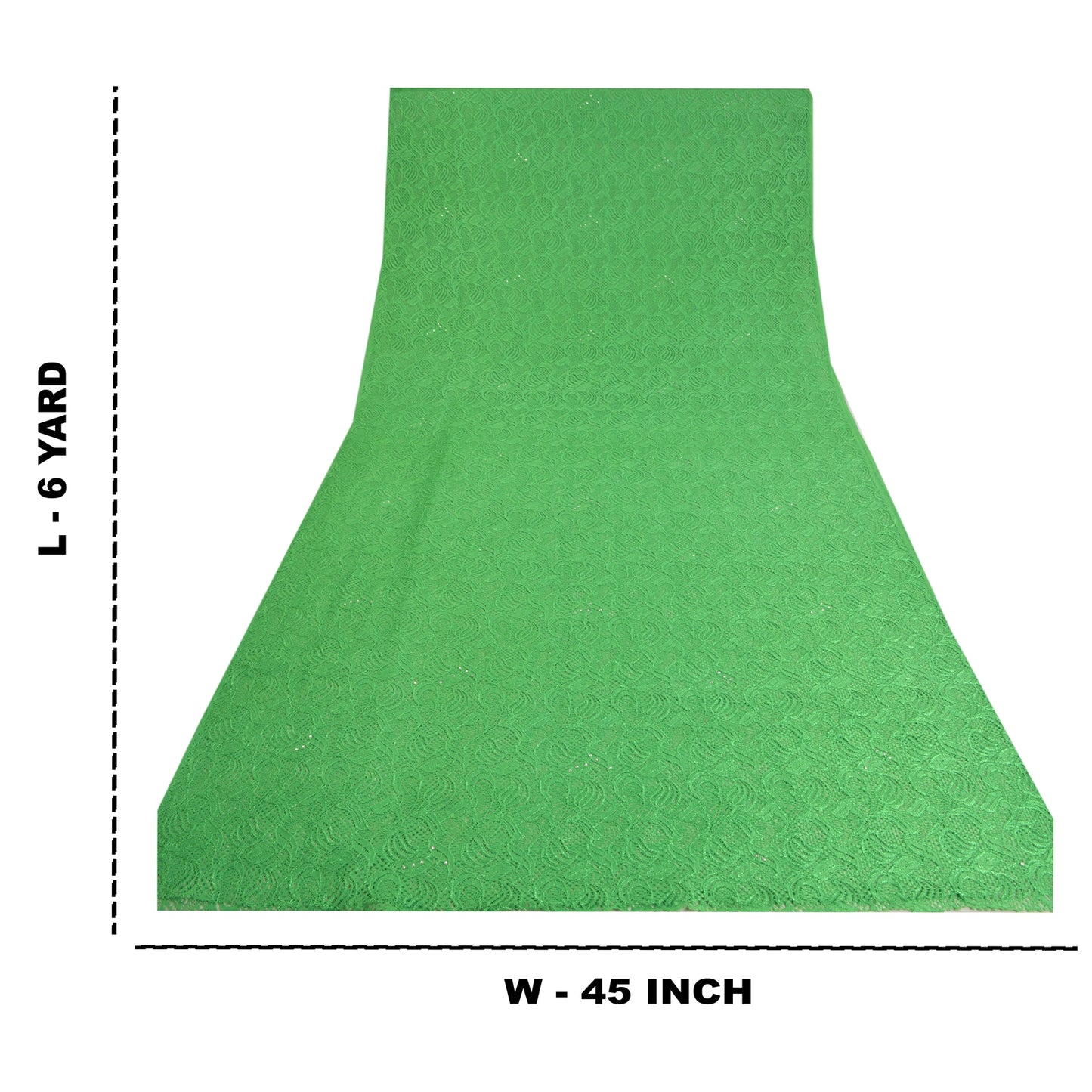 Sanskriti Vintage Green Indian Sarees Net Mesh Woven Cultural Sari Craft Sustainable Fabric