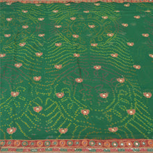 Load image into Gallery viewer, Sanskriti Vintage Sarees Pure Georgette Silk Embroidered Bandhani Sari Fabric
