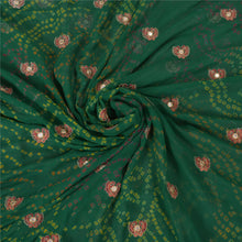 Load image into Gallery viewer, Sanskriti Vintage Sarees Pure Georgette Silk Embroidered Bandhani Sari Fabric
