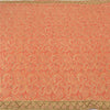 Sanskriti Vintage Peach Sarees Blend Georgette Hand Beaded Premium Sari Sustainable Fabric