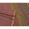 Sanskriti Vintage Purple Sarees Blend Georgette Hand Beaded Ethnic Sari Sustainable Fabric