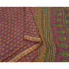 Sanskriti Vintage Purple Sarees Blend Georgette Hand Beaded Ethnic Sari Sustainable Fabric