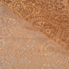 Load image into Gallery viewer, Sanskriti Vintage Brown Indian Sarees Art Silk Woven Sari Craft 5 Yard Fabric
