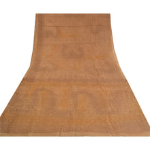 Load image into Gallery viewer, Sanskriti Vintage Brown Indian Sarees Art Silk Woven Sari Craft 5 Yard Fabric

