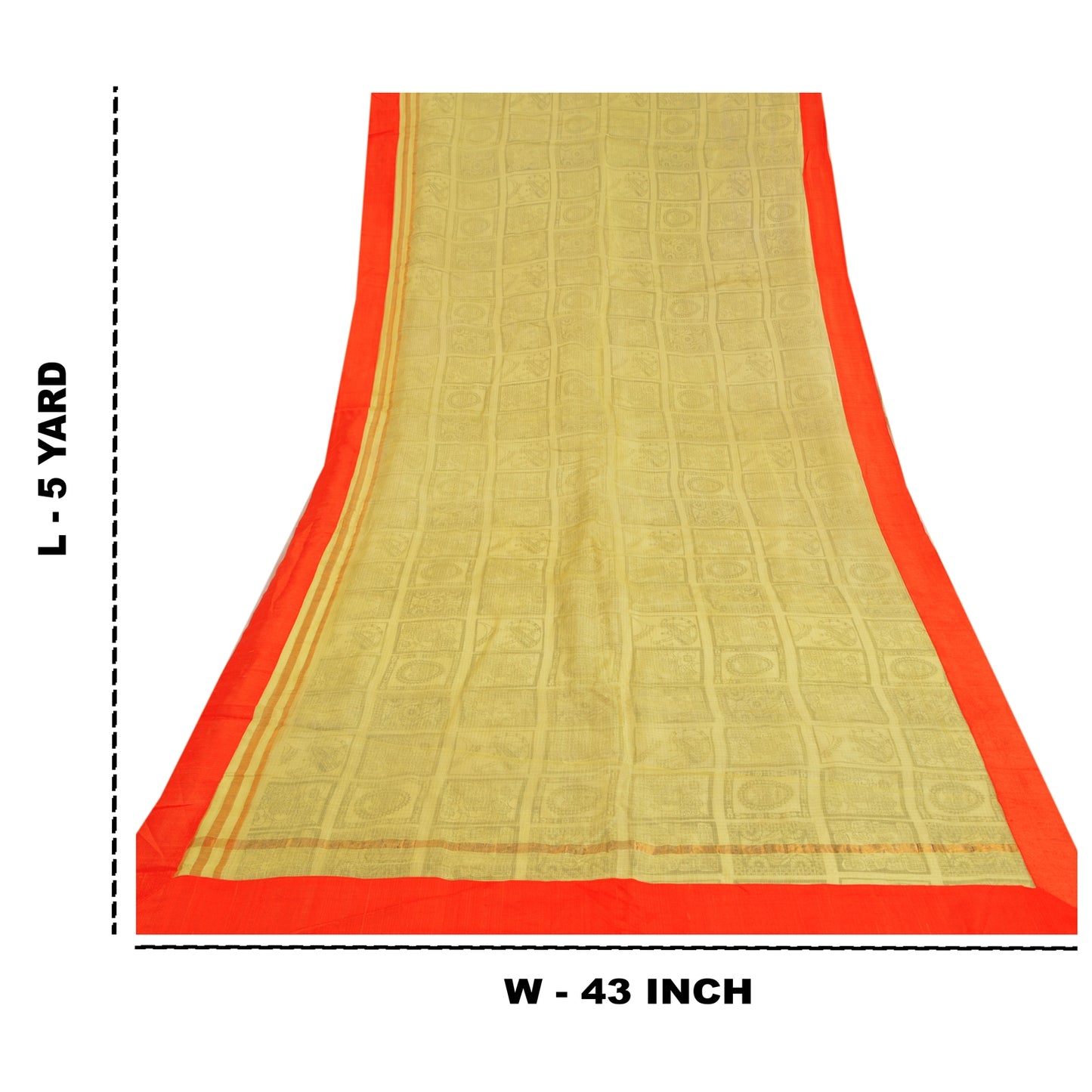 Sanskriti Vintage Green Sarees 100% Pure Silk Printed Woven Kota Sari Sustainable Fabric