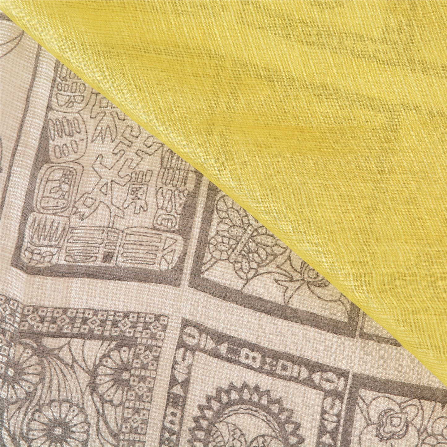 Sanskriti Vintage Green Sarees 100% Pure Silk Printed Woven Kota Sari Sustainable Fabric