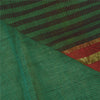 Sanskriti Vintage Green Sarees Cotton Silk Woven Ilkal Premium Sari 5 YD Sustainable Fabric