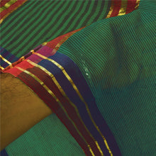 Load image into Gallery viewer, Sanskriti Vintage Green Sarees Cotton Silk Woven Ilkal Premium Sari 5 YD Fabric
