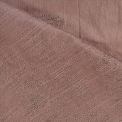 Санскритские винтажные ржаво-фиолетовые сари с рисунком из шелка и анималистичным принтом, устойчивая ткань