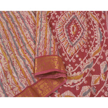Load image into Gallery viewer, Sanskriti Vintage Pink Sarees Cotton Batik Printed Woven Sari Craft 5 YD Fabric
