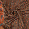 Sanskriti Vintage Grey Indian Sarees Pure Silk Hand Beaded Sari Craft Sustainable Fabric