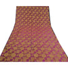 Sanskriti Vintage Purple Sarees Pure Organza Silk Hand Beaded Woven Sari Sustainable Fabric