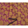 Sanskriti Vintage Purple Sarees Pure Organza Silk Hand Beaded Woven Sari Sustainable Fabric