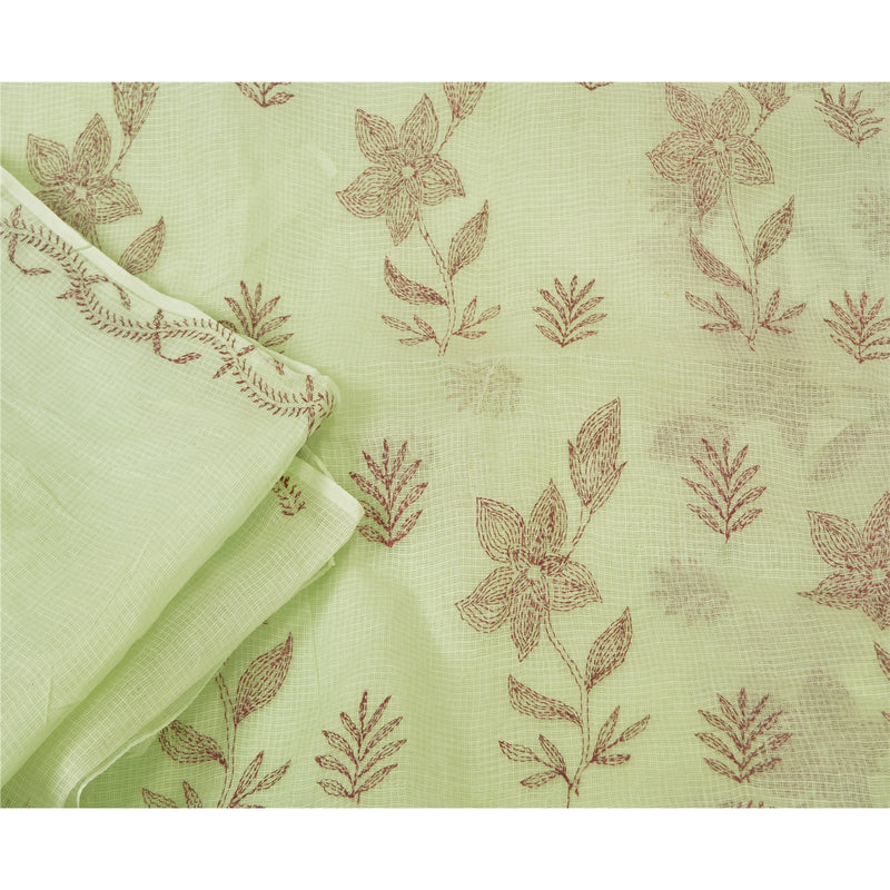 Sanskriti Vintage Sarees Pure Cotton Handmade Kantha & Kota Doria Sari Sustainable Fabric