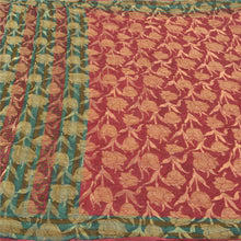 Load image into Gallery viewer, Sanskriti Vintage Dark Red Indian Sarees 100% Pure Silk Woven Sari Craft Fabric
