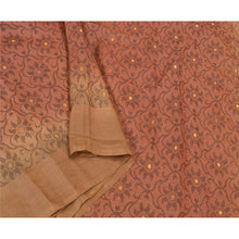 Load image into Gallery viewer, Sanskriti Vintage Brown Indian Sarees Pure Silk Hand-Woven Sari Craft Fabric
