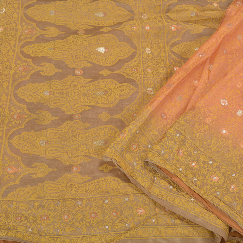 Sanskriti Vintage Pink Sarees 100% Ren Silke Vævet Premium Sari Håndværk Bæredygtigt Stoff