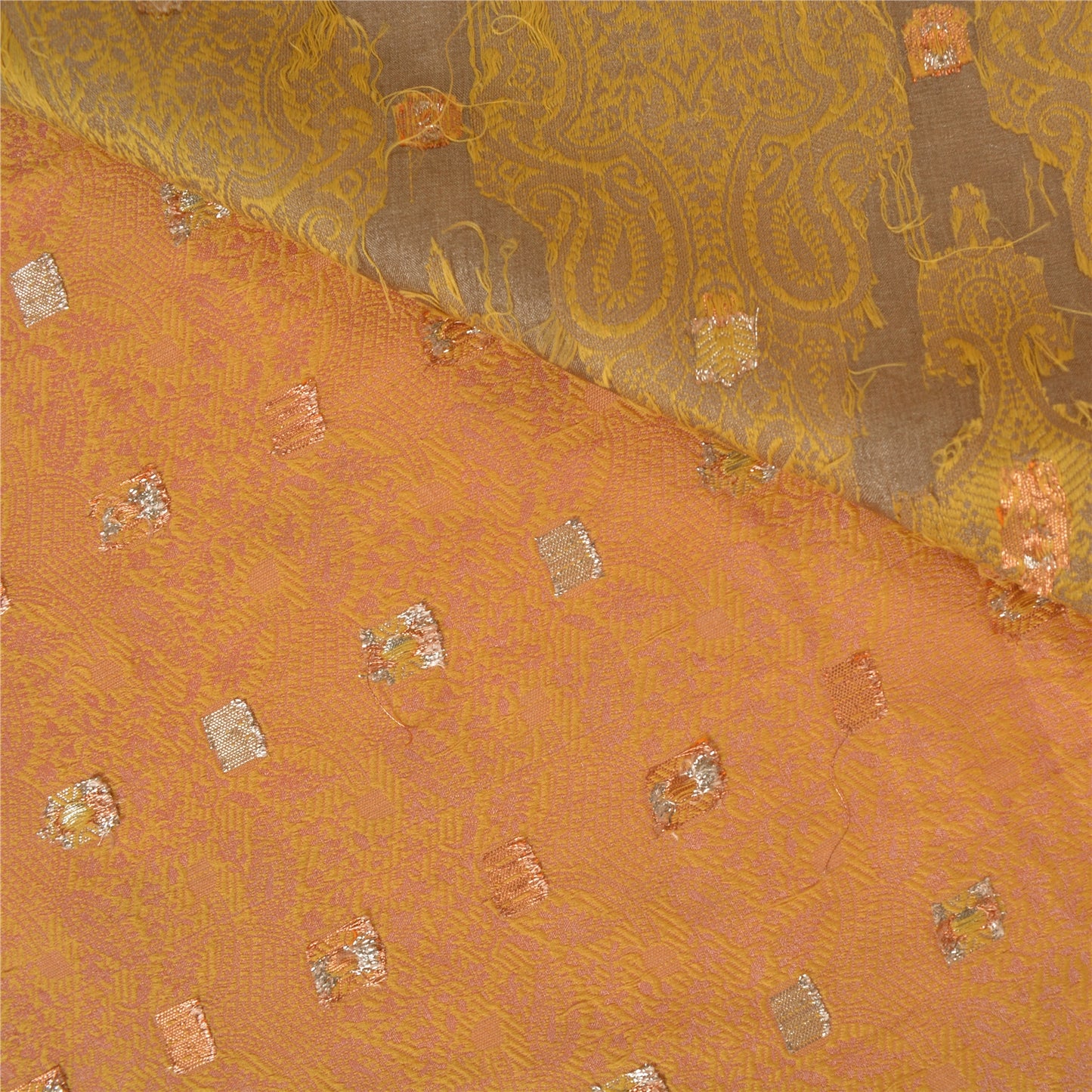 Sanskriti Vintage Pink Sarees 100% Pure Silk Woven Premium Sari Craft Sustainable Fabric