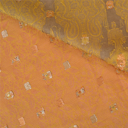 Sanskriti Vintage Pink Sarees 100% Pure Silk Woven Premium Sari Craft Sustainable Fabric