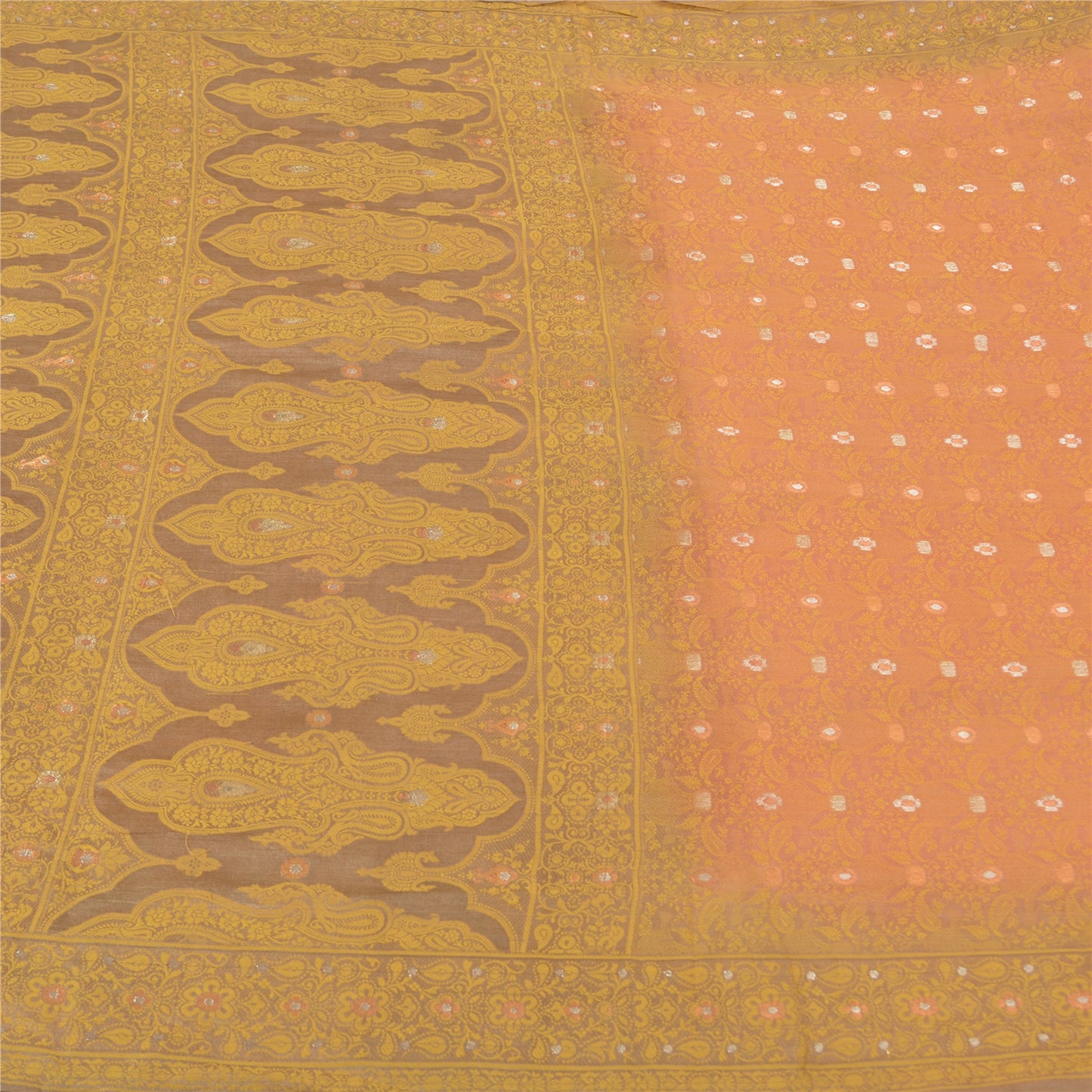 Sanskriti Vintage Pink Sarees 100% Pure Silk Woven Premium Sari Craft Sustainable Fabric