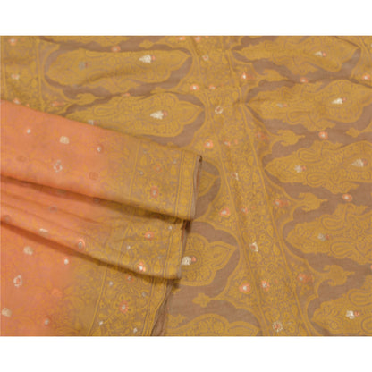 Sanskriti Vintage Pink Sarees 100% Pure Silk Woven Premium Sari Craft Sustainable Fabric