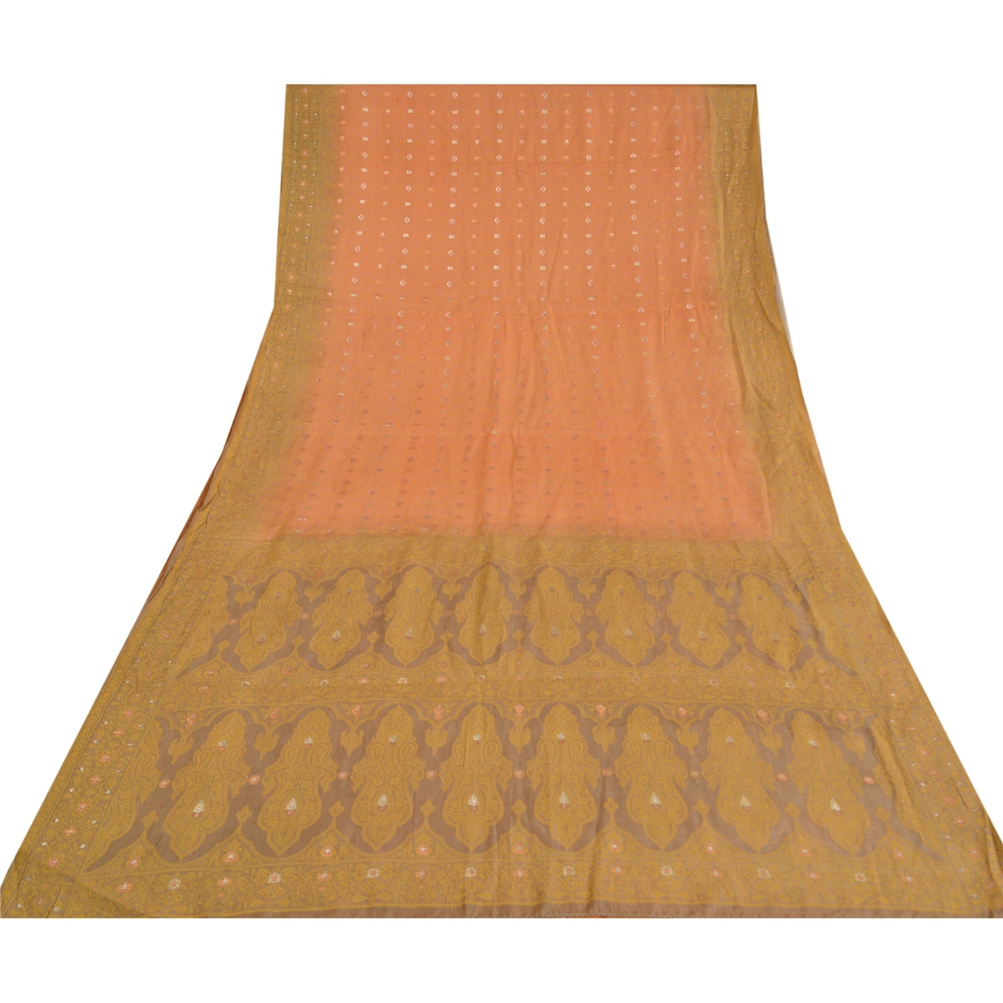 Sanskriti Vintage Pink Sarees 100% Pure Silk Woven Premium Sari Craft Sustainable Fabric