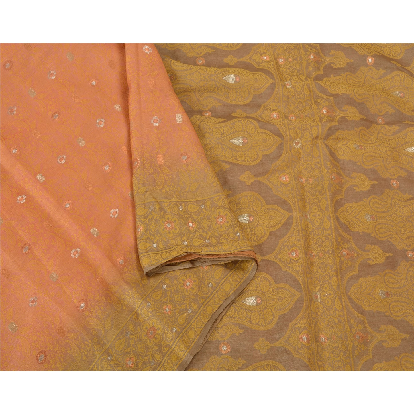 Sanskriti Vintage Pink Sarees 100% Pure Silk Woven Premium Sari Craft Sustainable Fabric