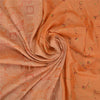 Sanskriti Vintage Orange Sarees 100% Pure Silk Embroidered Woven Sari Sustainable Fabric