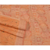 Sanskriti Vintage Orange Sarees 100% Pure Silk Embroidered Woven Sari Sustainable Fabric