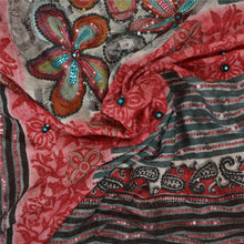 Load image into Gallery viewer, Sanskriti Vintage Indian Sarees Blend Georgette Hand Beaded Premium Sari Fabric
