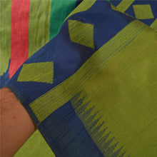 Load image into Gallery viewer, Sanskriti Vintage Green Indian Sarees Handloom Woven Premium Sari Craft Fabric
