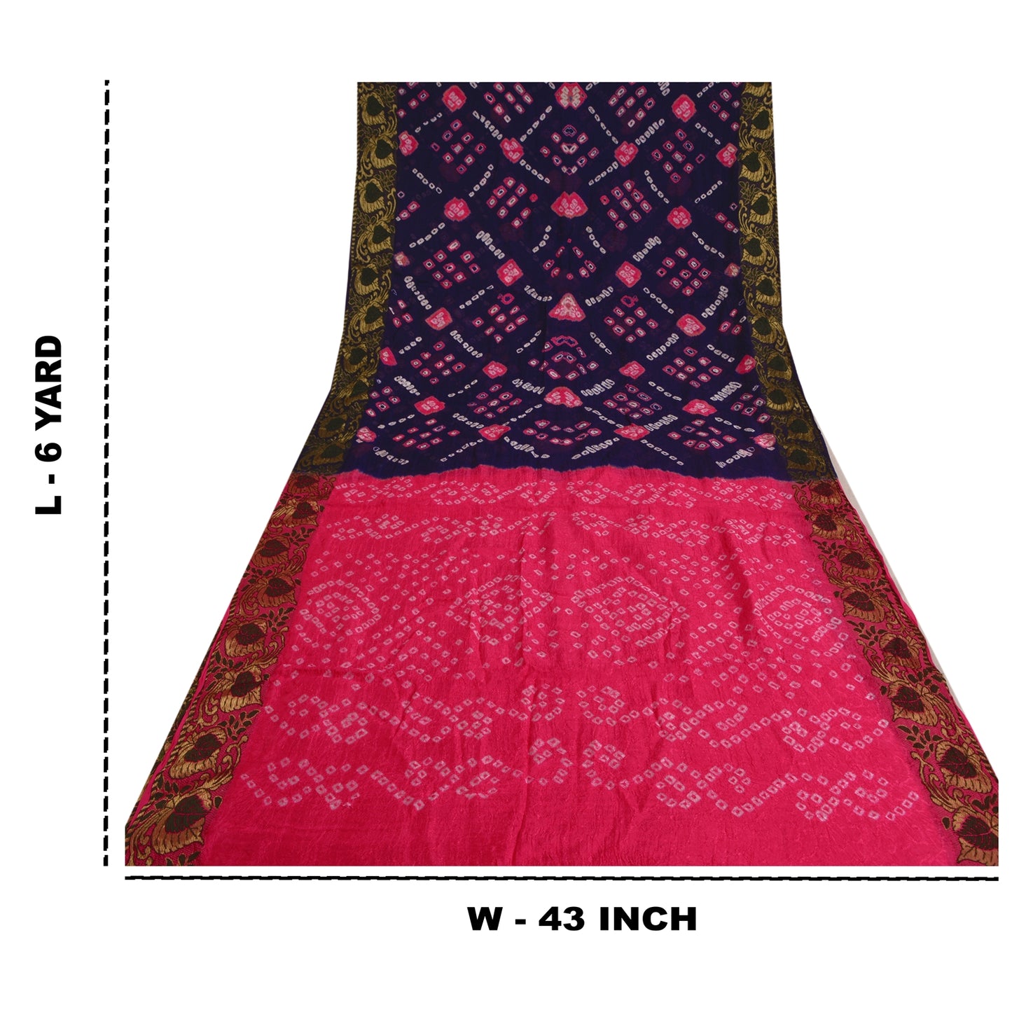 Sanskriti Vintage Purple Sarees Blend Silk Bandhani Woven Premium Sari Sustainable Fabric