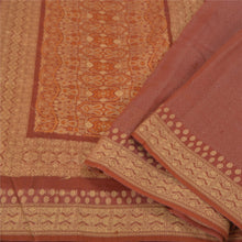 Load image into Gallery viewer, Sanskriti Vintage Brick Red Sarees 100% Pure Silk Woven Premium Sari Fabric
