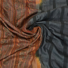 Load image into Gallery viewer, Sanskriti Vintage Grey Sarees Pure Silk Block Printed Woven Premium Sari Fabric
