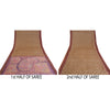 Sanskriti Vintage Brown Sarees 100% Pure Silk Woven Premium Sari Craft Sustainable Fabric