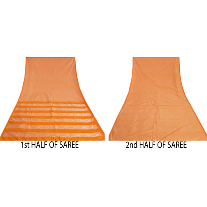 Sanskriti Vintage Yellow Indian Sarees Art Silk Woven Premium Sari Craft Sustainable Fabric