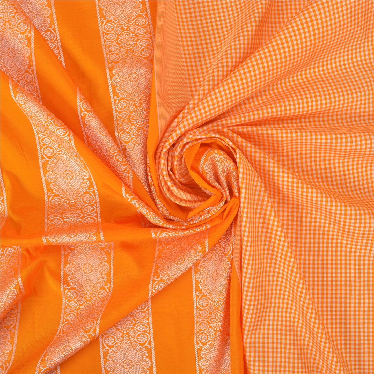 Sanskriti Vintage Yellow Indian Sarees Art Silk Woven Premium Sari Craft Sustainable Fabric