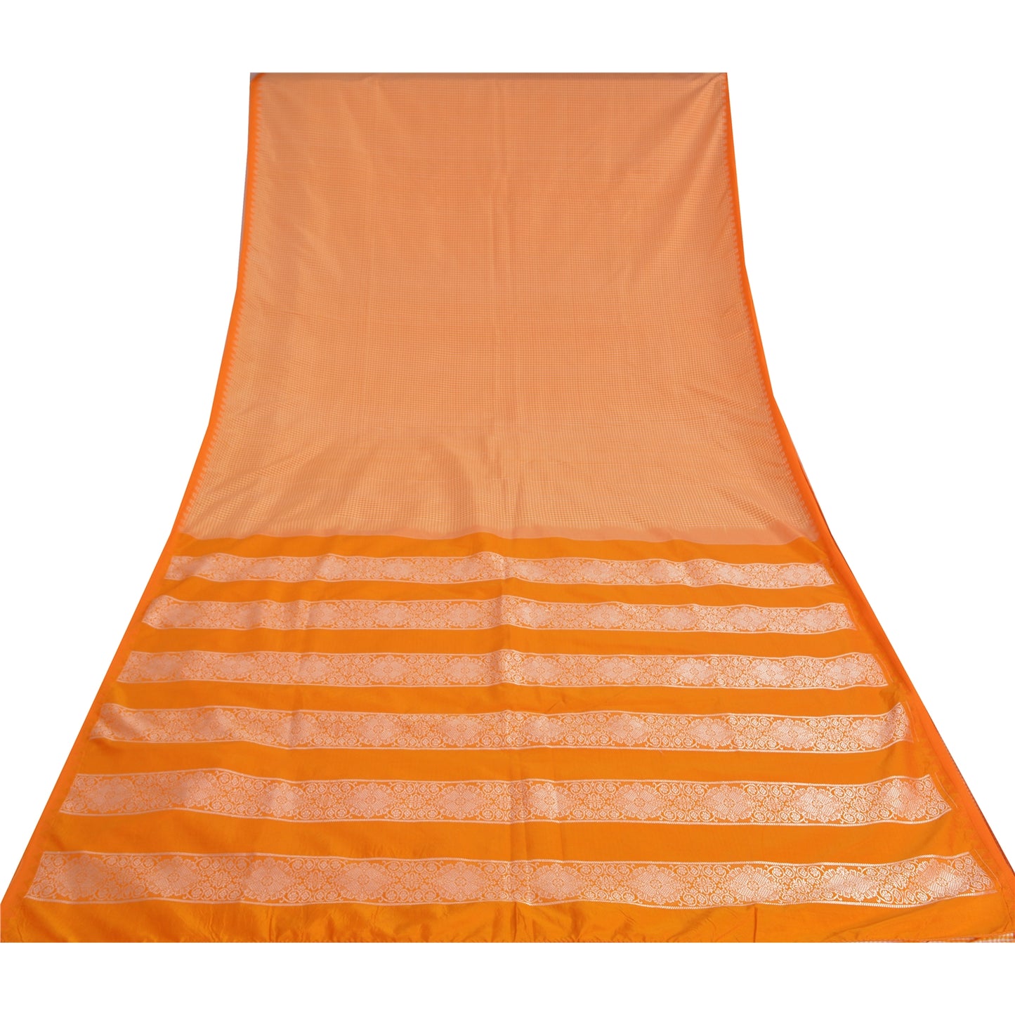 Sanskriti Vintage Yellow Indian Sarees Art Silk Woven Premium Sari Craft Sustainable Fabric