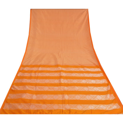 Sanskriti Vintage Yellow Indian Sarees Art Silk Woven Premium Sari Craft Sustainable Fabric