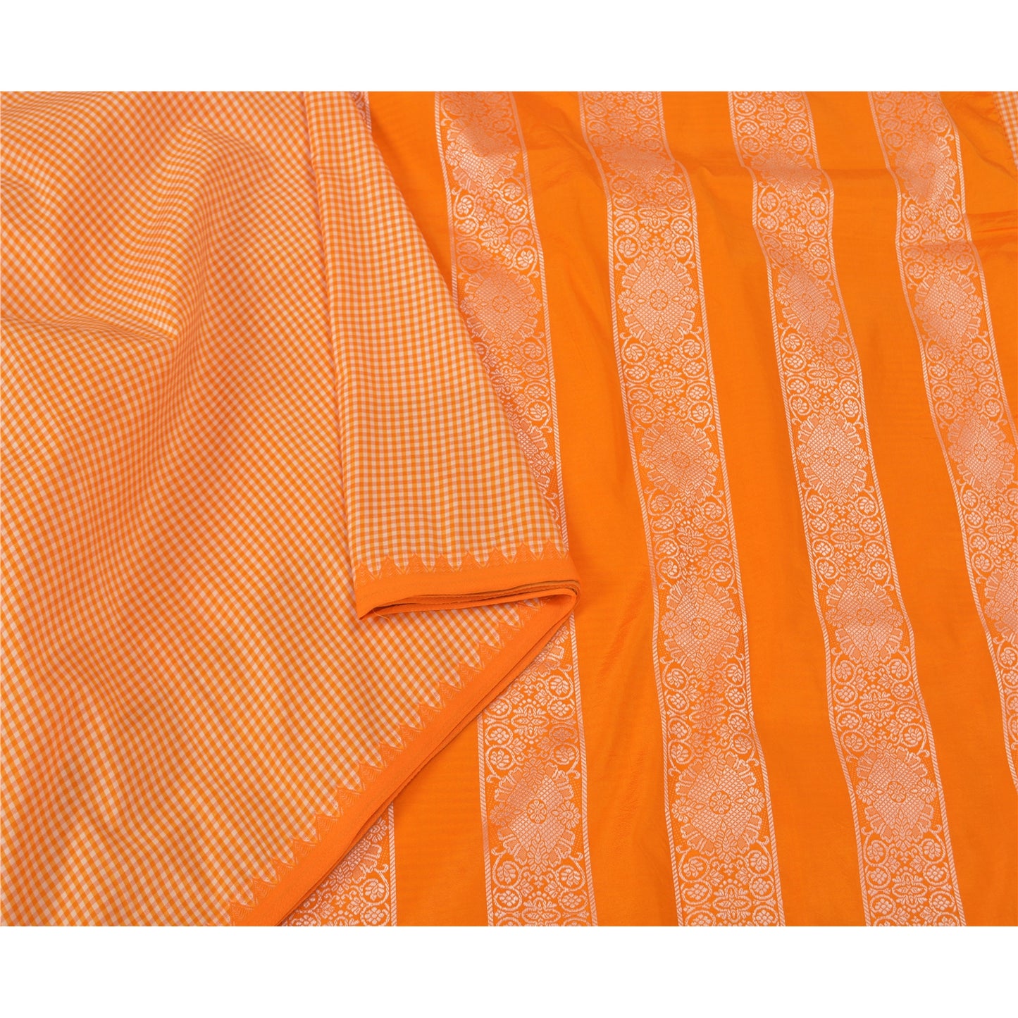 Sanskriti Vintage Yellow Indian Sarees Art Silk Woven Premium Sari Craft Sustainable Fabric