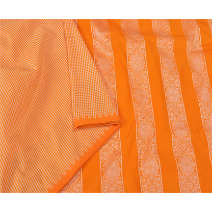 Sanskriti Vintage Yellow Indian Sarees Art Silk Woven Premium Sari Craft Sustainable Fabric