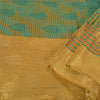 Sanskriti Vintage Green Sarees 100% Pure Silk Woven Premium Sari Craft Sustainable Fabric