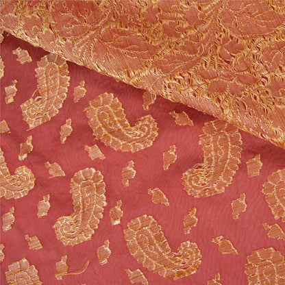 Санскритские винтажные индийские сари из смешанного шелка, расшитого вручную бисером, премиальная ткань для сари из экологически чистой ткани