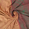 Sanskriti Vintage Dark Red Sarees 100% Pure Silk Woven Printed Sari Craft Sustainable Fabric