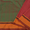 Sanskriti Vintage Dark Red Sarees Blend Cotton Woven Premium Sari Craft Sustainable Fabric