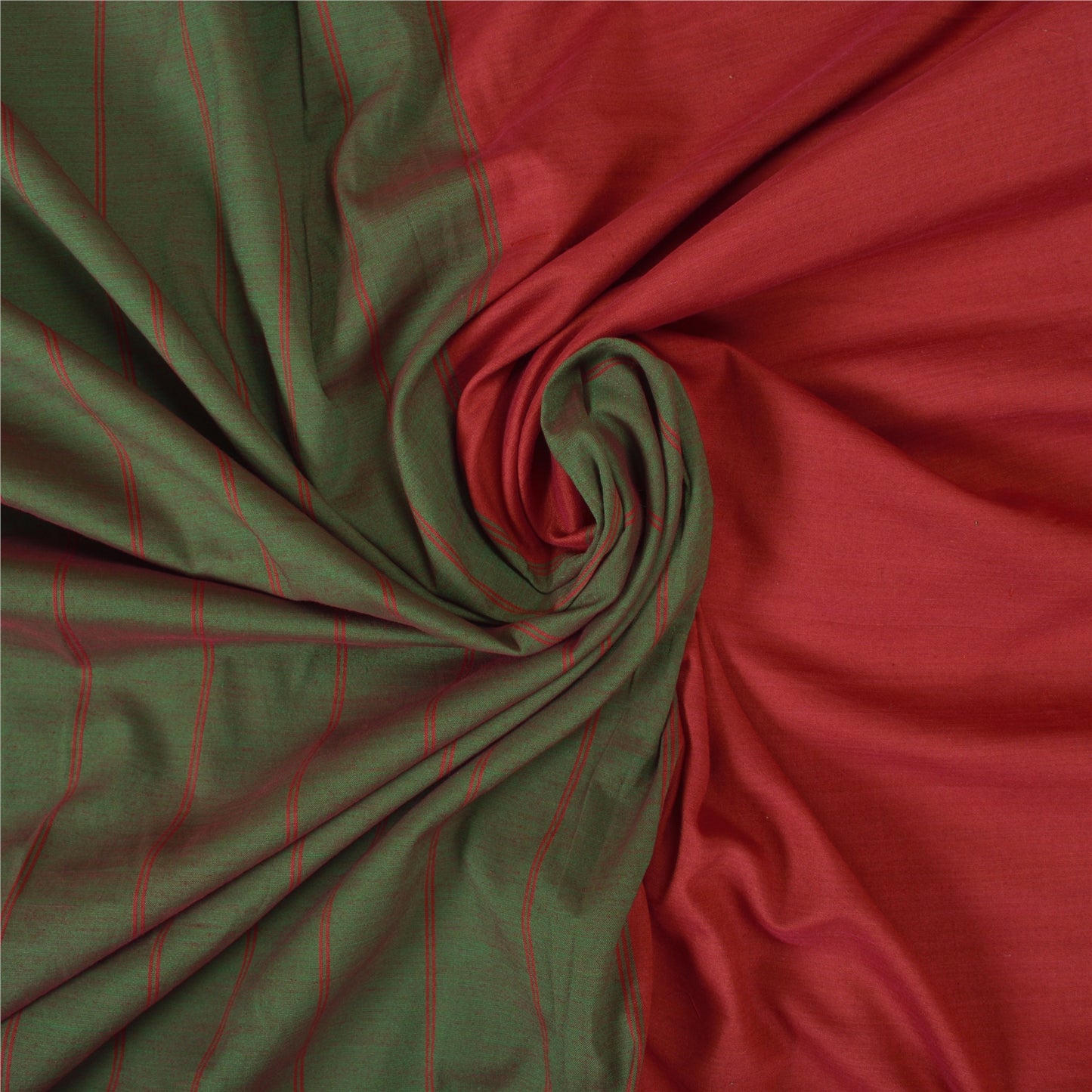 Sanskriti Vintage Dark Red Sarees Blend Cotton Woven Premium Sari Craft Sustainable Fabric