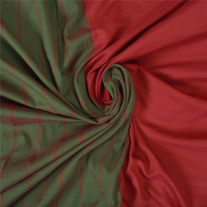 Sanskriti Vintage Dark Red Sarees Blend Cotton Woven Premium Sari Craft Sustainable Fabric