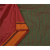 Sanskriti Vintage Dark Red Sarees Blend Cotton Woven Premium Sari Craft Sustainable Fabric